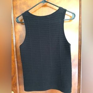 Black sleeveless sweater top